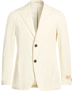 Massimo Alba Ivory Blazer Cotton, Elastane - Natural
