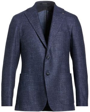 Tagliatore Blazer Virgin Wool, Silk, Synthetic Fibers, Cotton, Cashmere - Blue