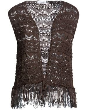 Please Dark Cardigan Cotton, Acrylic - Gray