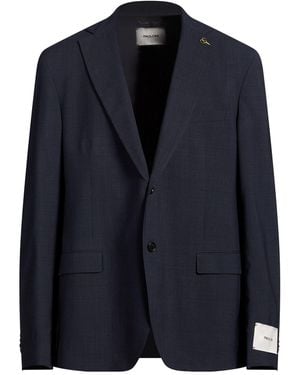 Paoloni Blazer Virgin Wool, Elastane - Blue