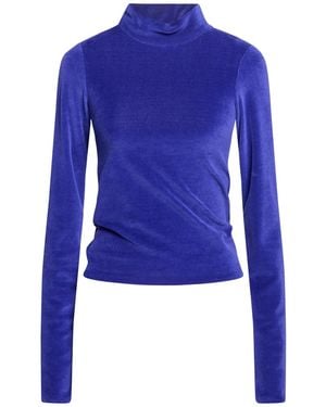 forte_forte Turtleneck Cotton, Polyester - Blue