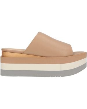Hogan Alice Camel Sandals Leather - Natural