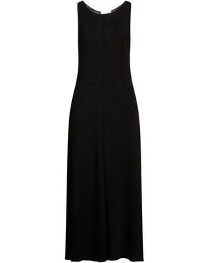 The Row Maxi Dress Linen - Black