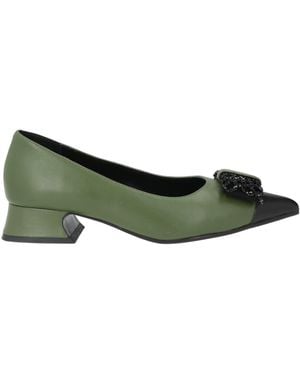 Luciano Barachini Military Pumps Leather - Green