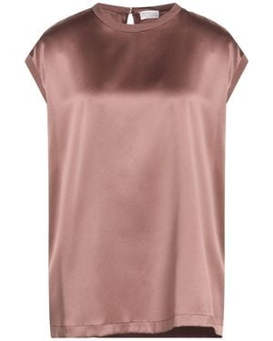 Brunello Cucinelli Top Silk, Elastane, Ecobrass - Pink