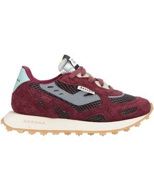 RUN OF Burgundy Trainers Leather - Purple