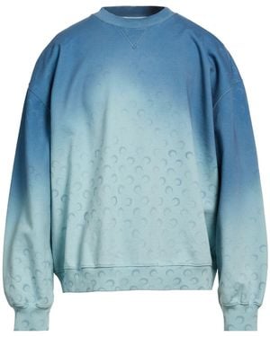 Marine Serre Sweatshirt Recycled Cotton, Organic Cotton - Blue