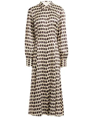 Le Sarte Pettegole Midi Dress Silk, Elastane - White