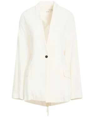 Isabel Benenato Ivory Blazer Virgin Wool, Viscose - White
