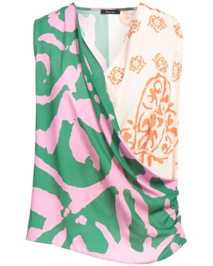 Hanita Cream Top Polyester - Green