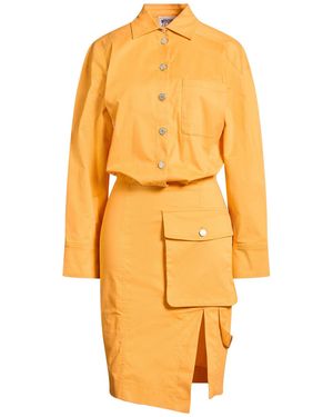 Moschino Midi Dress Cotton, Elastane - Yellow