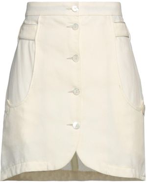 Capalbio Cream Mini Skirt Viscose, Cotton - Natural
