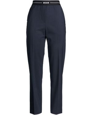 MSGM Pants Virgin Wool, Elastane - Blue