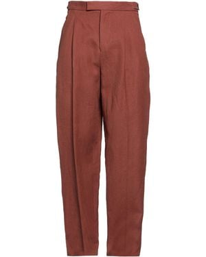 ZEGNA Pants Linen - Red