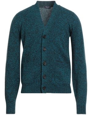 Drumohr Deep Cardigan Lambswool - Blue