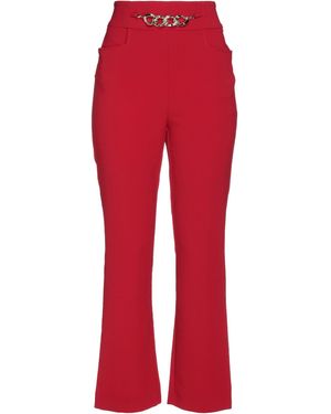 Denny Rose Trousers Polyester, Elastane - Red