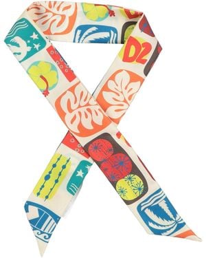 DSquared² Scarf Silk - Blue