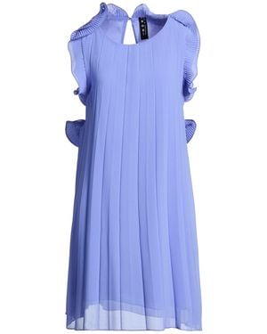 MDM MADEMOISELLE DU MONDE Pastel Mini Dress Polyester - Blue