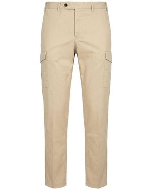 PT Torino Pants Cotton, Linen, Elastane - Natural