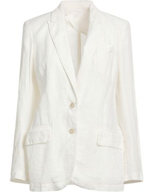 120% Lino Blazer - White