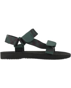 Burberry Dark Sandals Textile Fibers - Black