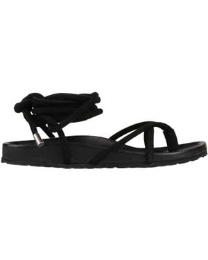 Dondup Thong Sandal Leather - Black