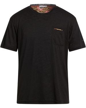 Daniele Alessandrini T-Shirt Polyester, Viscose, Elastane - Black