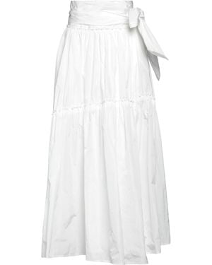 Douuod Maxi Skirt Polyester - White