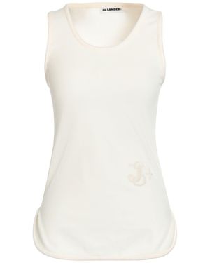 Jil Sander Ivory Tank Top Cotton, Polyester - White