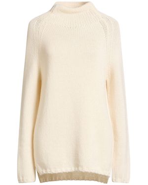 Scaglione Ivory Turtleneck Cashmere - Natural