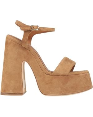 Vic Matié Camel Sandals Leather - Natural