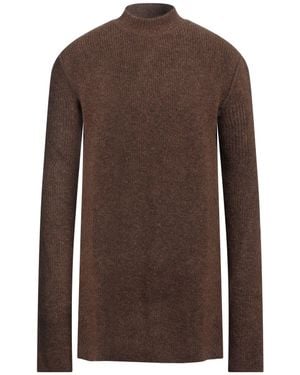 Rick Owens Turtleneck Alpaca Wool, Polyamide, Wool, Elastane - Brown