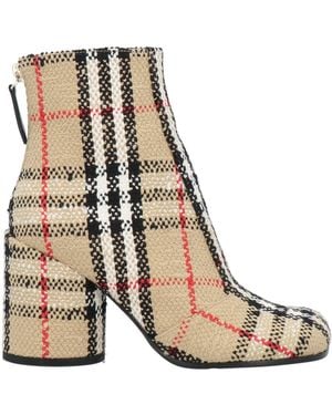 Burberry Camel Ankle Boots Textile Fibers - Natural