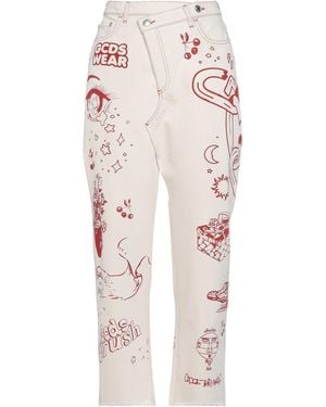 Gcds Denim Trousers - Natural
