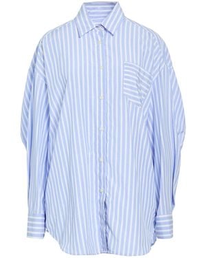Gaelle Paris Azure Shirt Cotton, Polyester - Blue