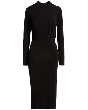 Silvian Heach Midi Dress Polyester, Elastane - Black