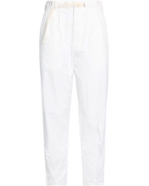 White Sand Trousers Cotton, Elastane - White