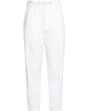White Sand Trousers Cotton, Elastane - White