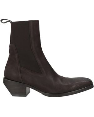 Rick Owens Ankle Boots Leather - Black