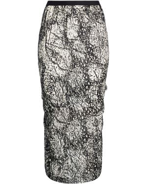 Rick Owens Midi Skirt - Gray