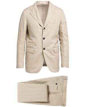Massimo Alba Suit Wool, Linen - Natural