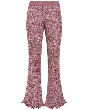 Rabanne Trousers Viscose, Polyester - Red