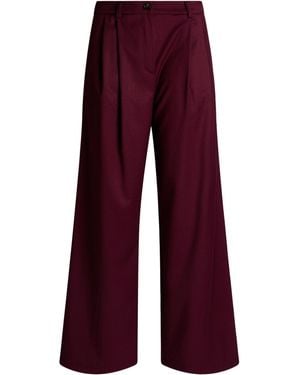 Motel Pants Polyester, Viscose, Elastane - Red