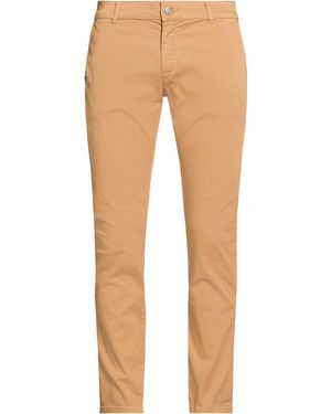Daniele Alessandrini Camel Trousers Cotton, Elastane - Natural