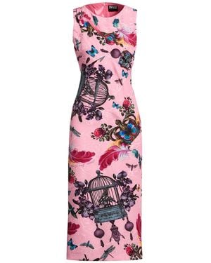 Versace Jeans Couture Midi Dress Polyester, Elastane - Pink