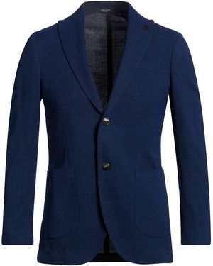 BRERAS Milano Blazer Virgin Wool, Viscose, Cotton, Elastane - Blue