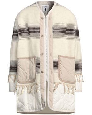 Junya Watanabe Ivory Coat Polyester, Wool - Natural