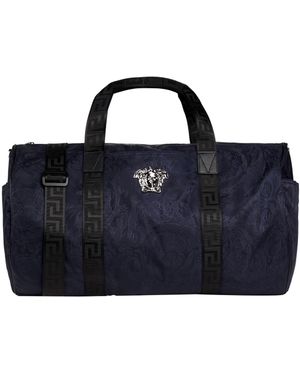 Versace Duffel Bags Polyamide, Calfskin - Blue