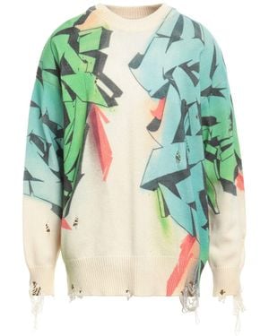 Children of the discordance Ivory Jumper Cotton, Acrylic - Green