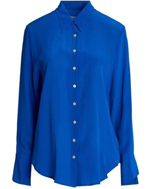 120% Lino Shirt Silk - Blue